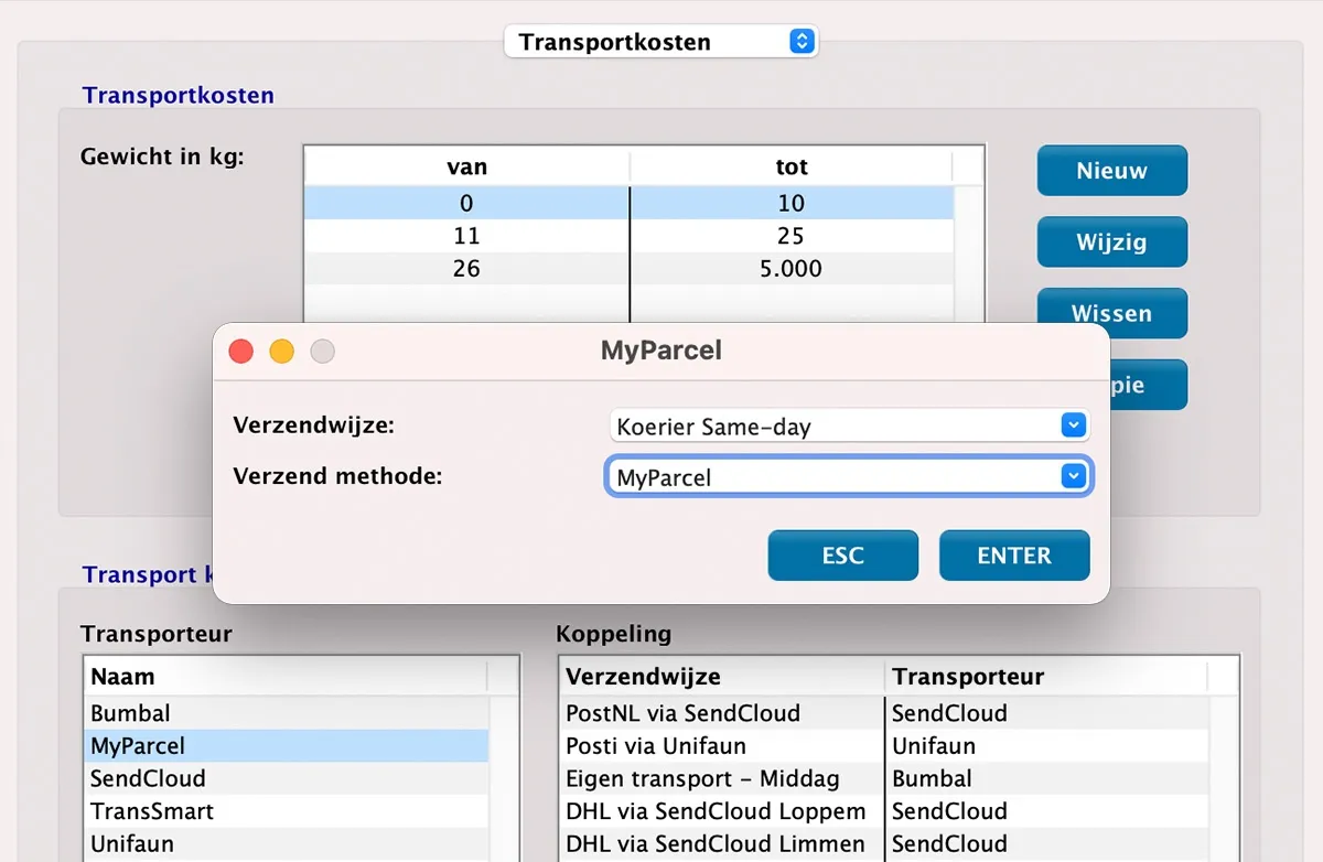 MyParcel integratie in MultiPress