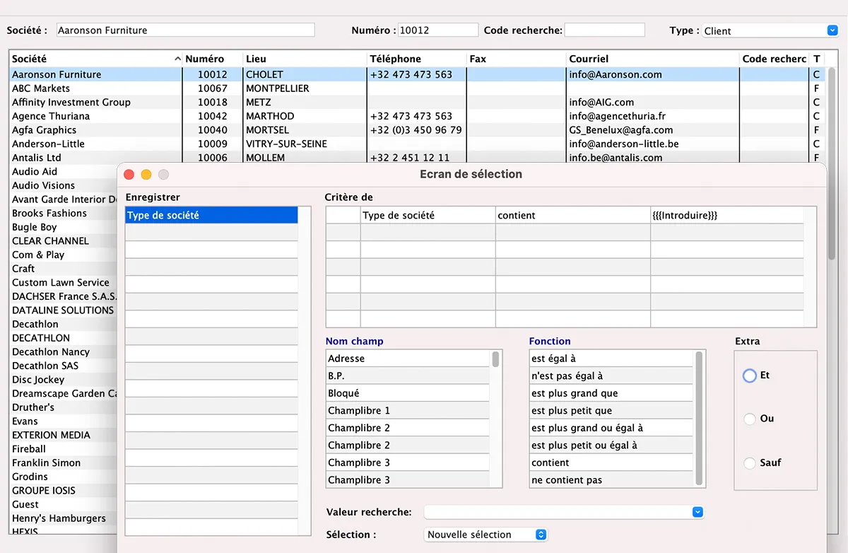 Filtre de recherche intelligent in MultiPress