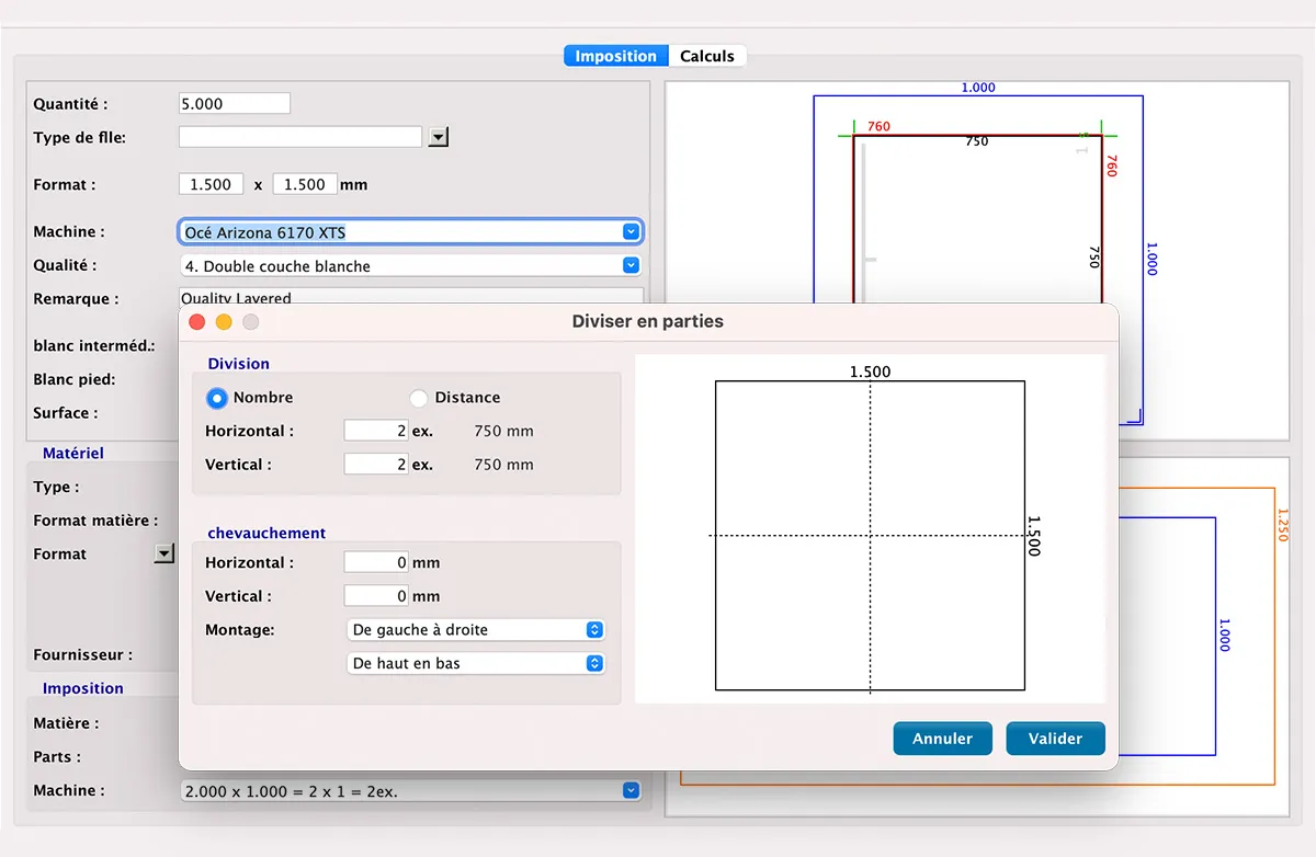 Calculs - Impression grand format in Multipress