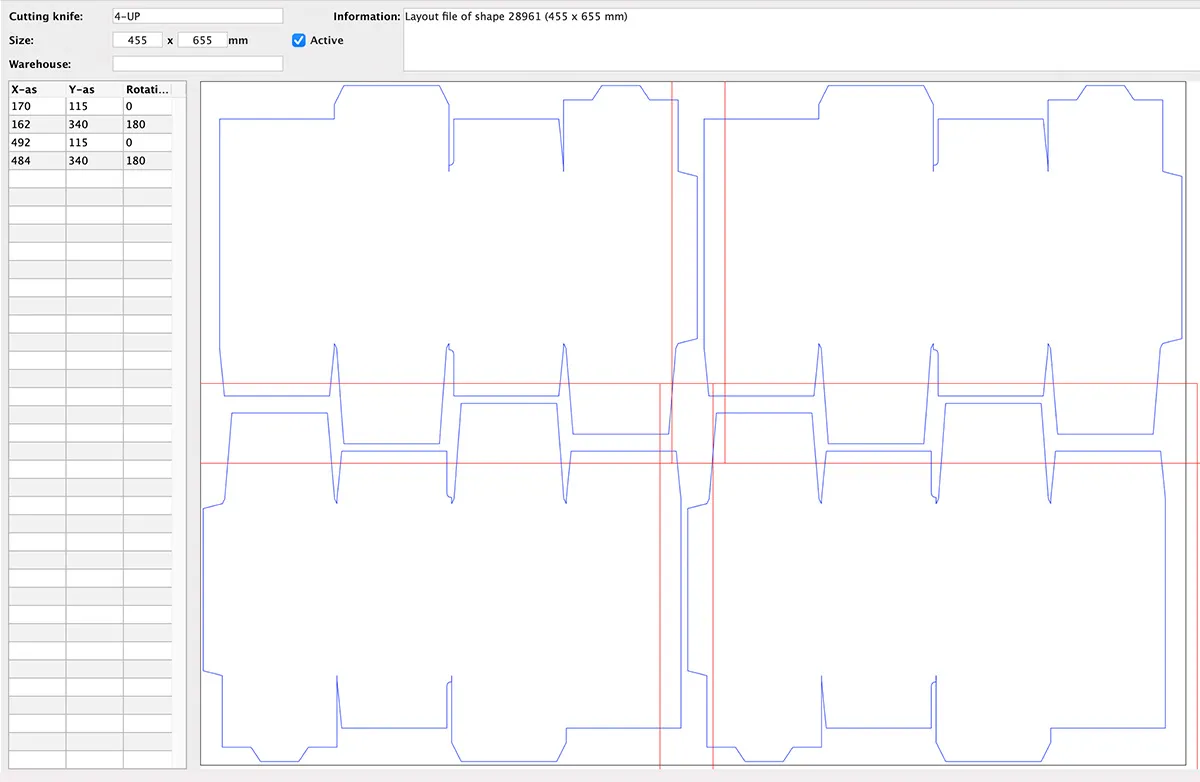 Cutting frame library in MultiPress