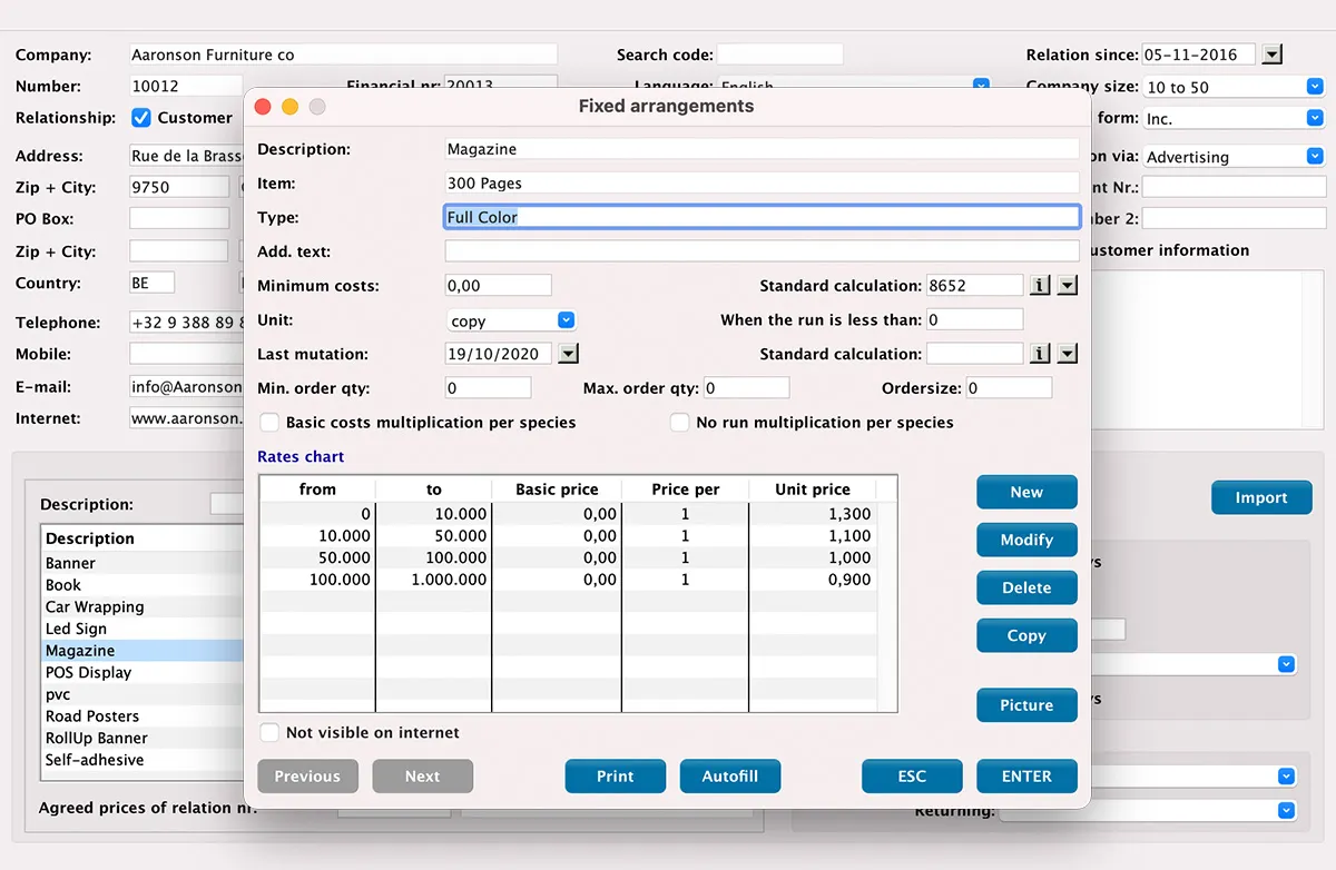 Price Agreements in MultiPress