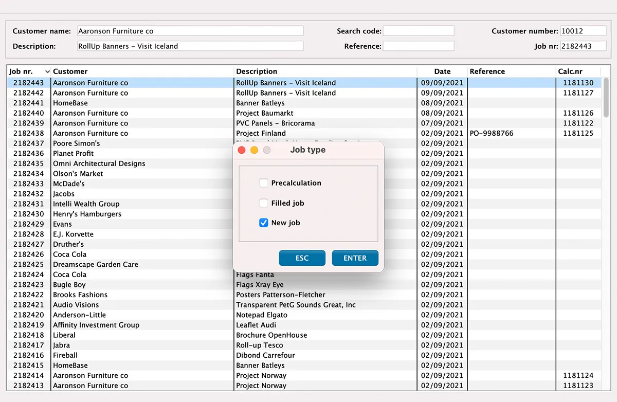 Order creation without prior calculation in MultiPress