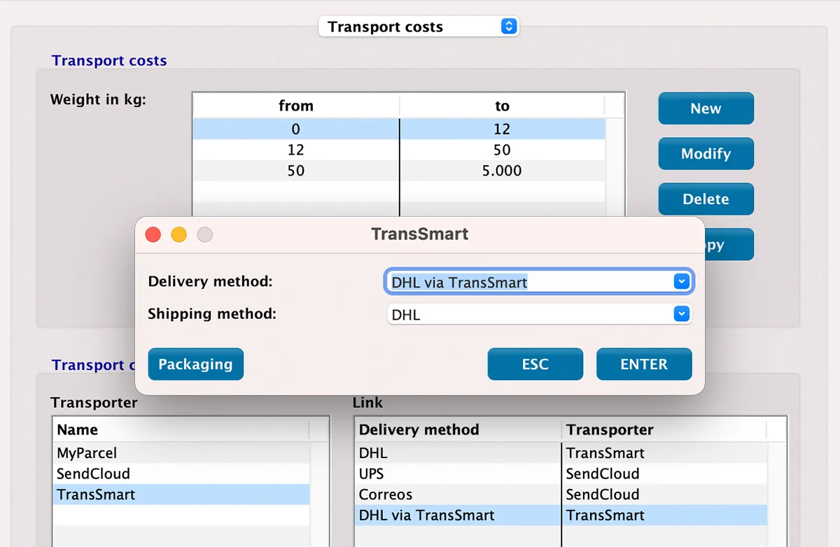 Transsmart integration in MultiPress