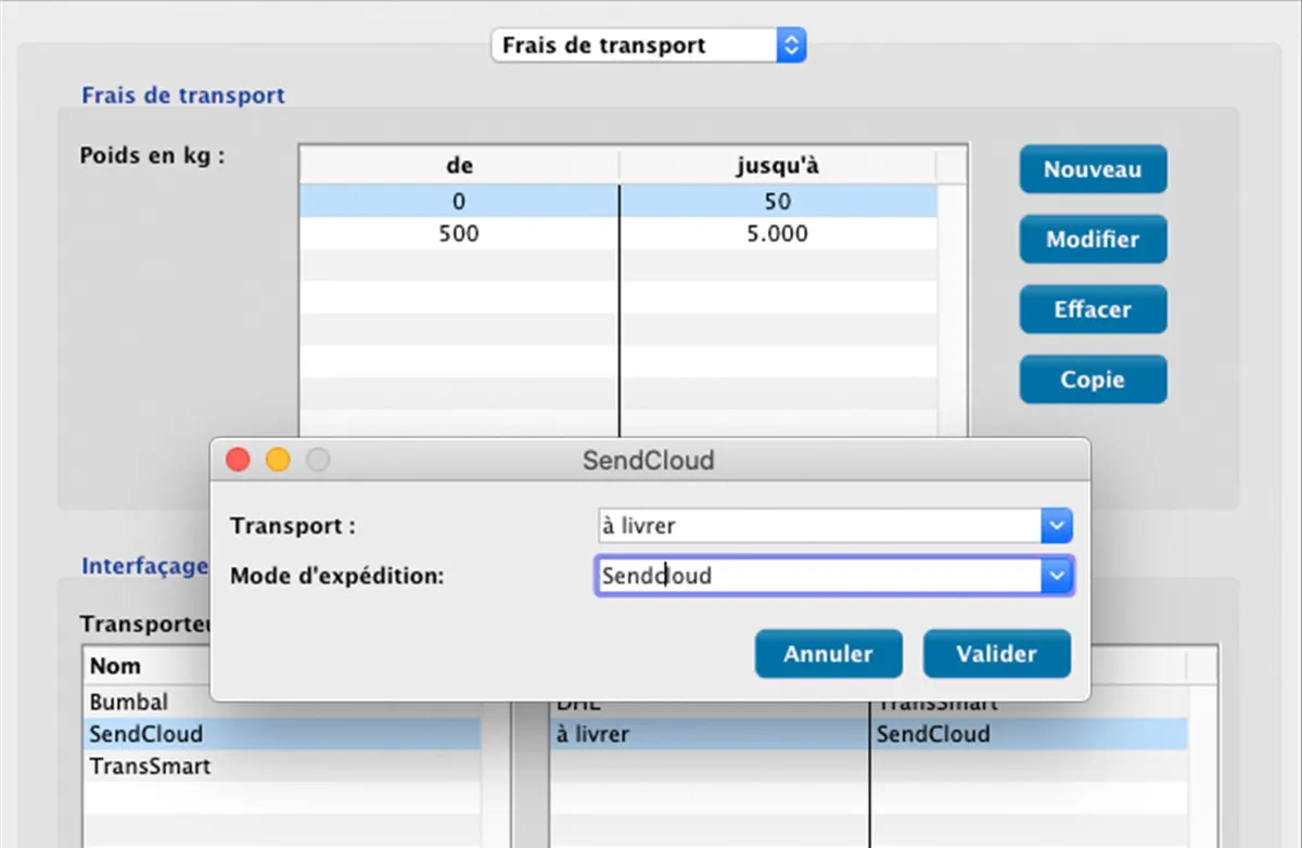 Intégration de Sendcloud in MultiPress