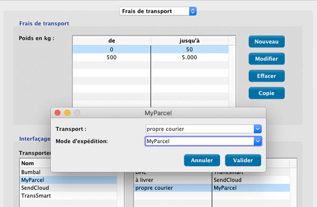 Intégration de MyParcel in MultiPress