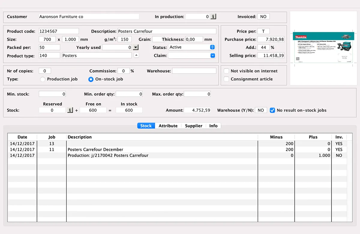 Call off orders in MultiPress