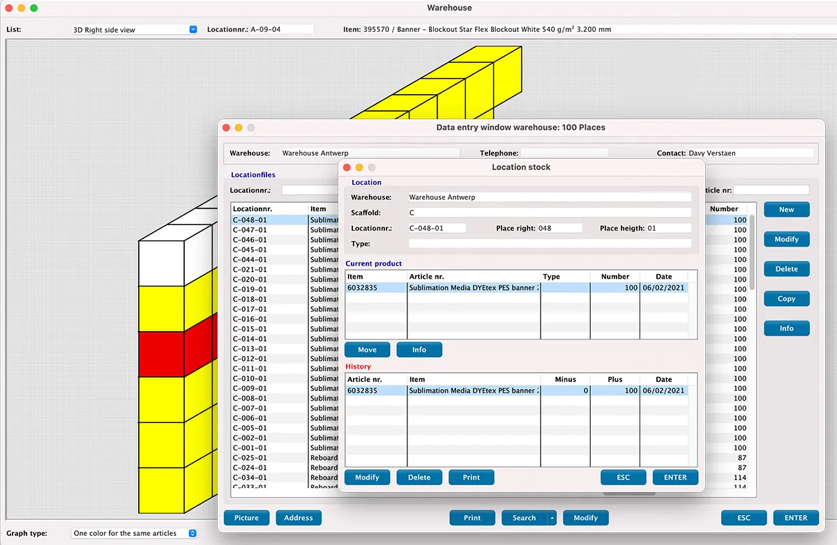 Warehouse management (WMS) in MultiPress