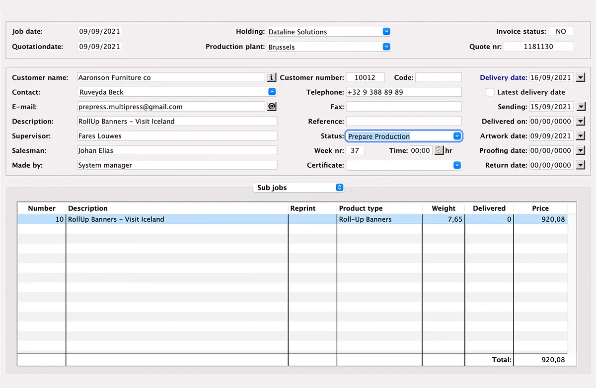 Job Status Management in MultiPress